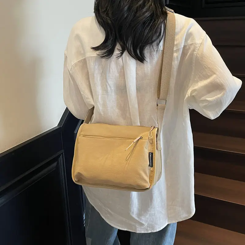 Women's Beige Crossbody Bag with Large Capacity - Image 7