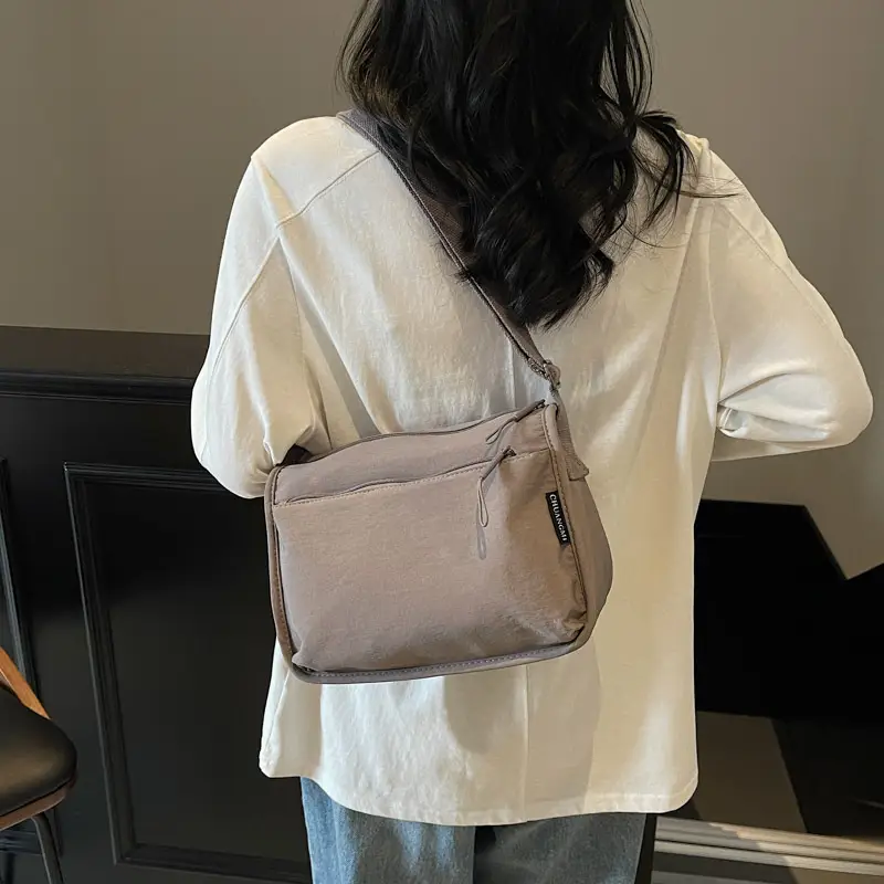 Women's Beige Crossbody Bag with Large Capacity - Image 8
