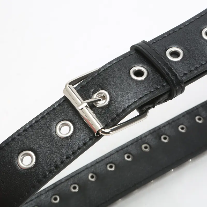 Black Rivet Bullet Belt for Women European American Trendy