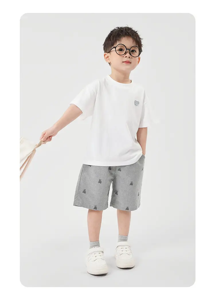 Boys White T-Shirt Summer 2026 Thin Style — feature 23
