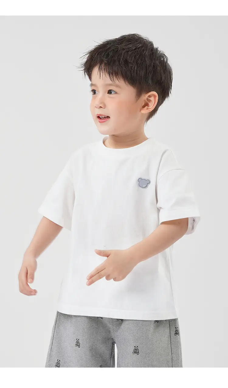 Boys White T-Shirt Summer 2026 Thin Style — feature 3
