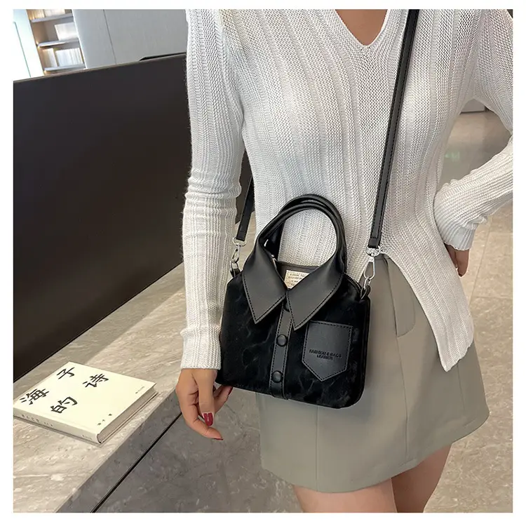 Women's Grey Crossbody Bag with Shoulder Strap — feature 12