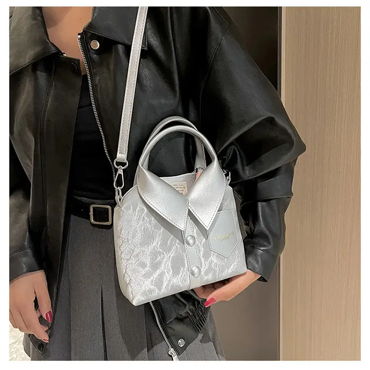 Women's Grey Crossbody Bag with Shoulder Strap — feature 18
