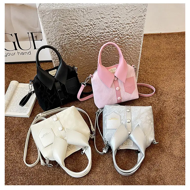 Women's Grey Crossbody Bag with Shoulder Strap — feature 23