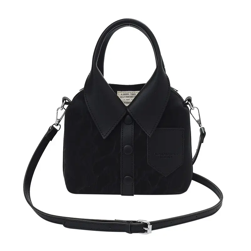 Women's Grey Crossbody Bag with Shoulder Strap - Image 4