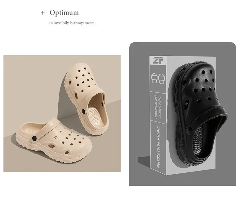 Black Croc Sandals for Men Women Summer 2025 — feature 2