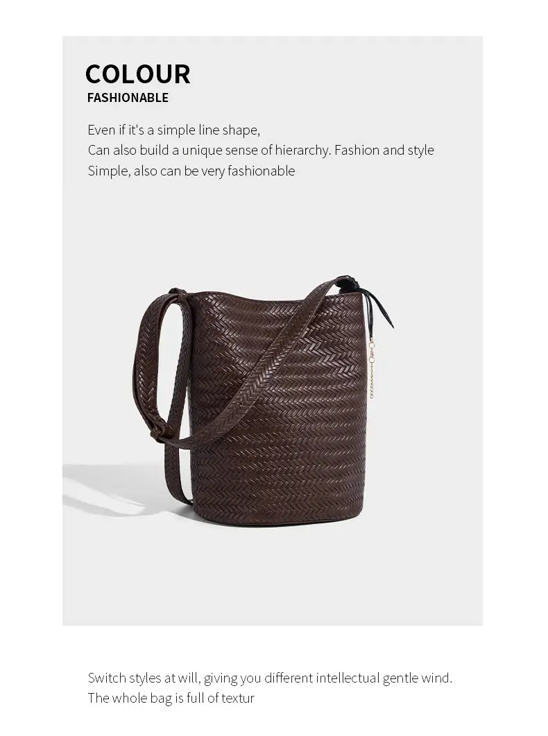 2025 New Summer Retro Woven Handbag Tan One Shoulder — feature 10