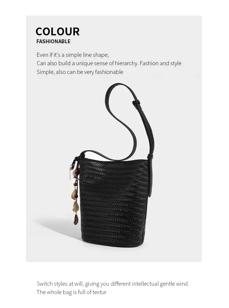 2025 New Summer Retro Woven Handbag Tan One Shoulder — feature 12