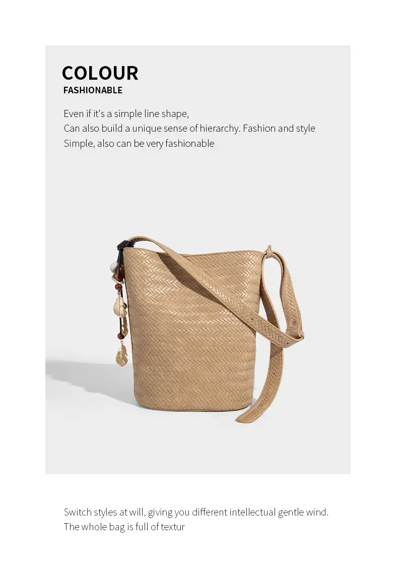 2025 New Summer Retro Woven Handbag Tan One Shoulder — feature 13