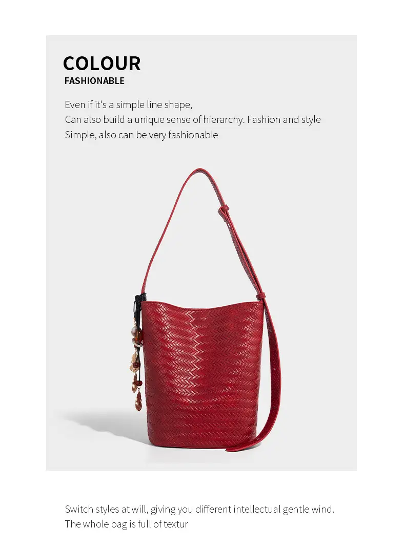2025 New Summer Retro Woven Handbag Tan One Shoulder — feature 17