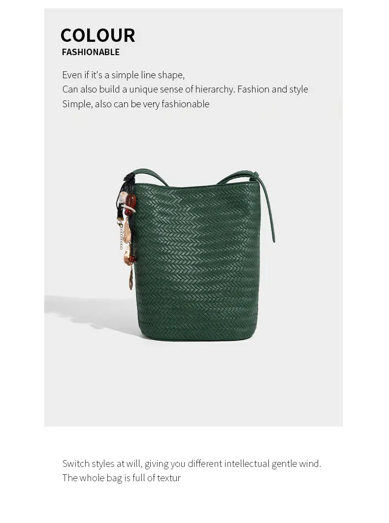 2025 New Summer Retro Woven Handbag Tan One Shoulder — feature 19