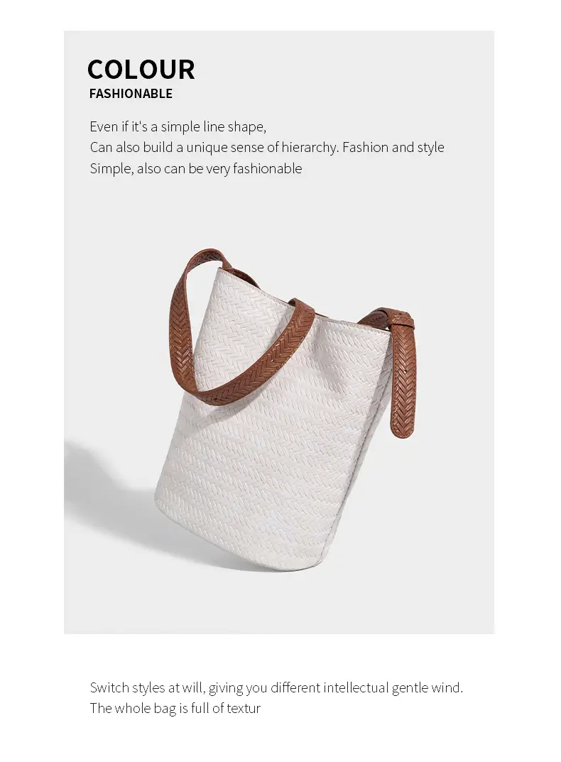 2025 New Summer Retro Woven Handbag Tan One Shoulder — feature 22