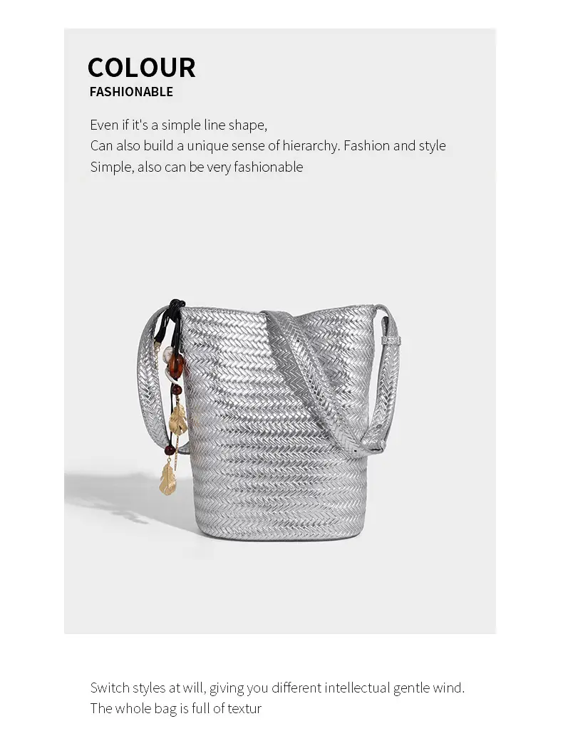 2025 New Summer Retro Woven Handbag Tan One Shoulder — feature 25