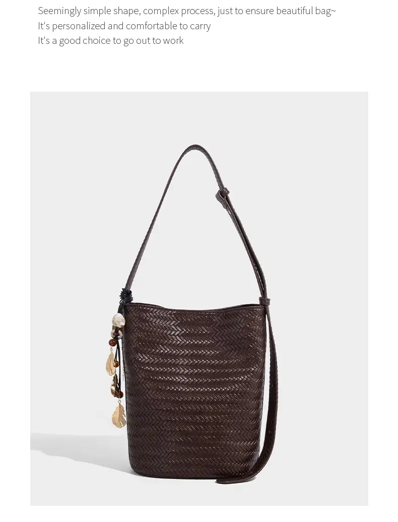 2025 New Summer Retro Woven Handbag Tan One Shoulder — feature 29