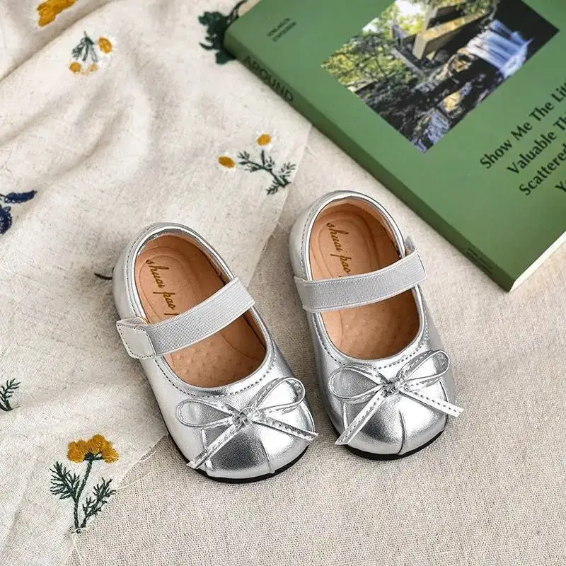 Baby Shoes White Bow Soft Sole Toddler 2025
