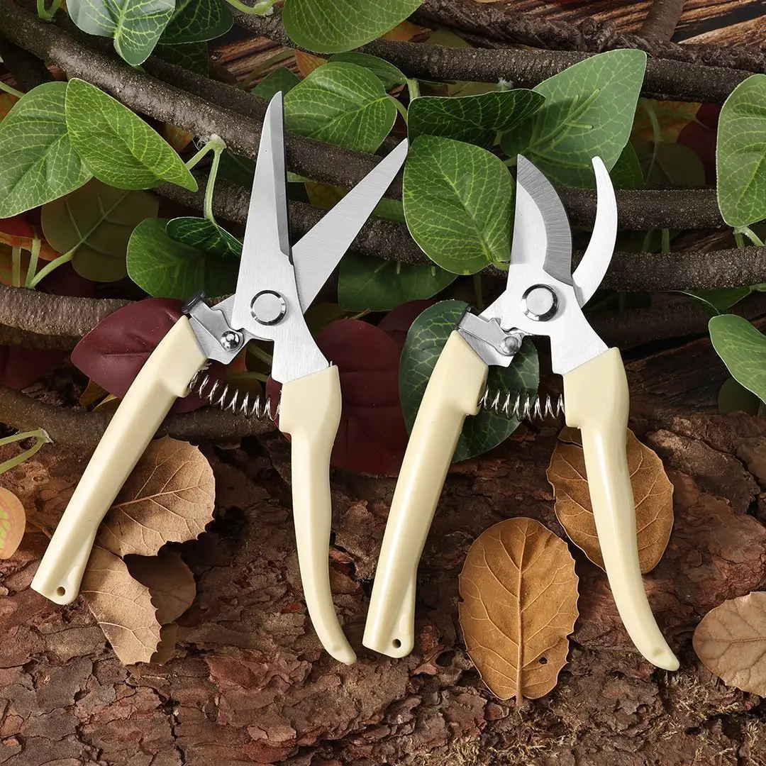 Powerful Stainless Steel Pruning Shears, Multifunctional Gardening Scissors, Orchard Fruit Picking Shears, Garden Branch Shears, Sharp