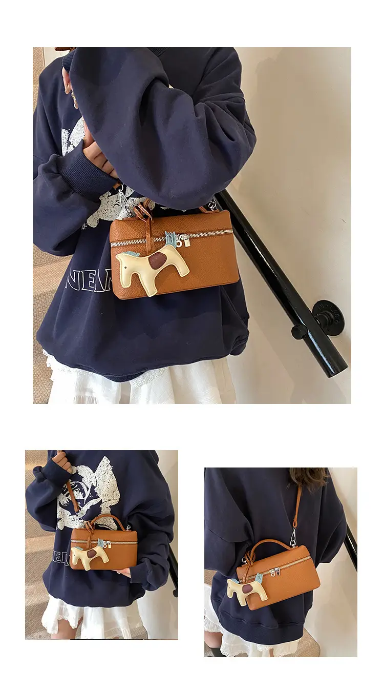 Women's Elephant Design Shoulder Bag Tan 2025 — feature 12