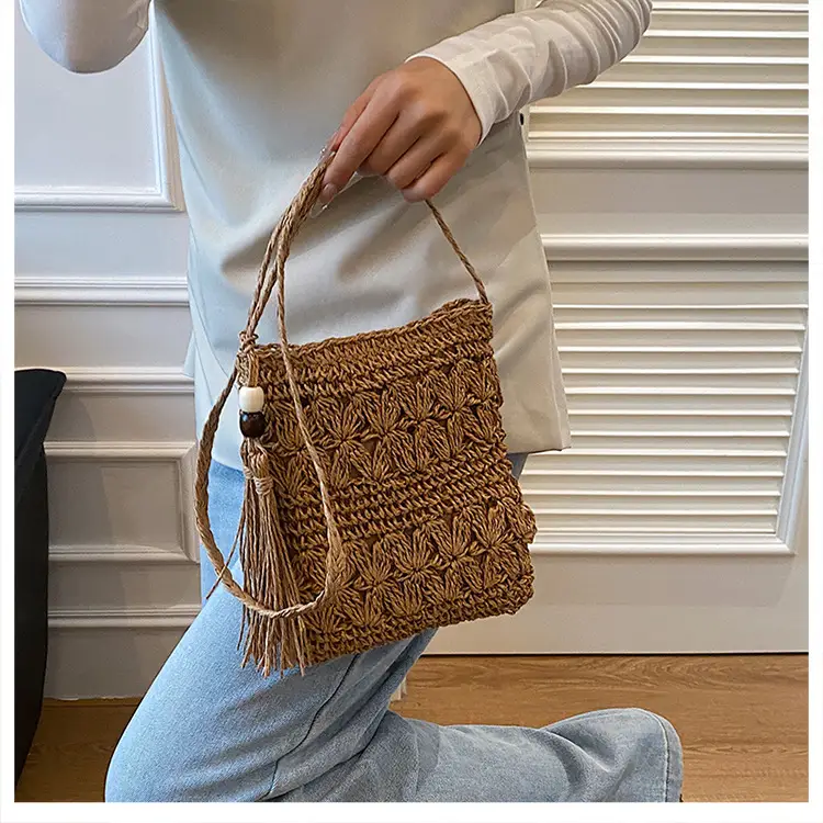 Woven Tassel Bag for Women Beach Travel Crossbody — feature 22