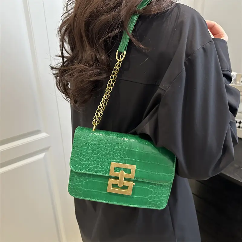 Crossbody Bag with Gold Chain for Women - Image 7