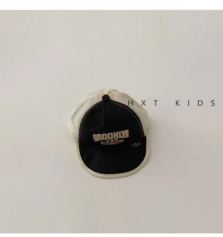 Baby Soft Brim Cap Red White Half Mesh Summer Hat — feature 7