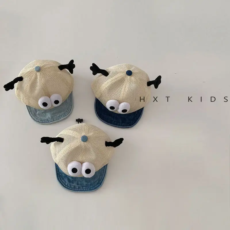 Baby Soft Brim Cap with Big Eyes & Mesh Cap
