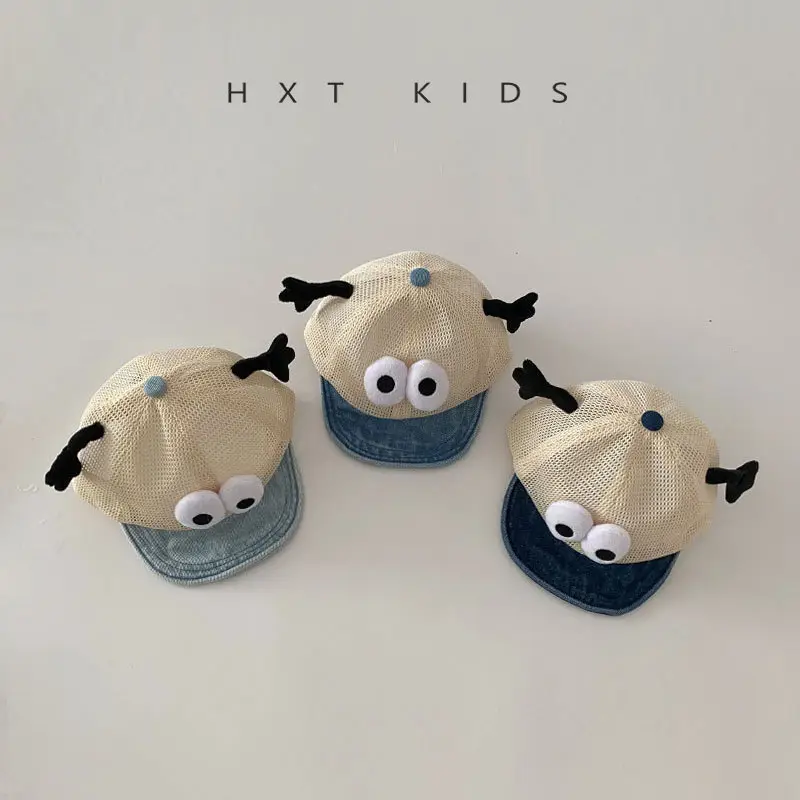 Baby Soft Brim Cap with Big Eyes & Mesh Cap