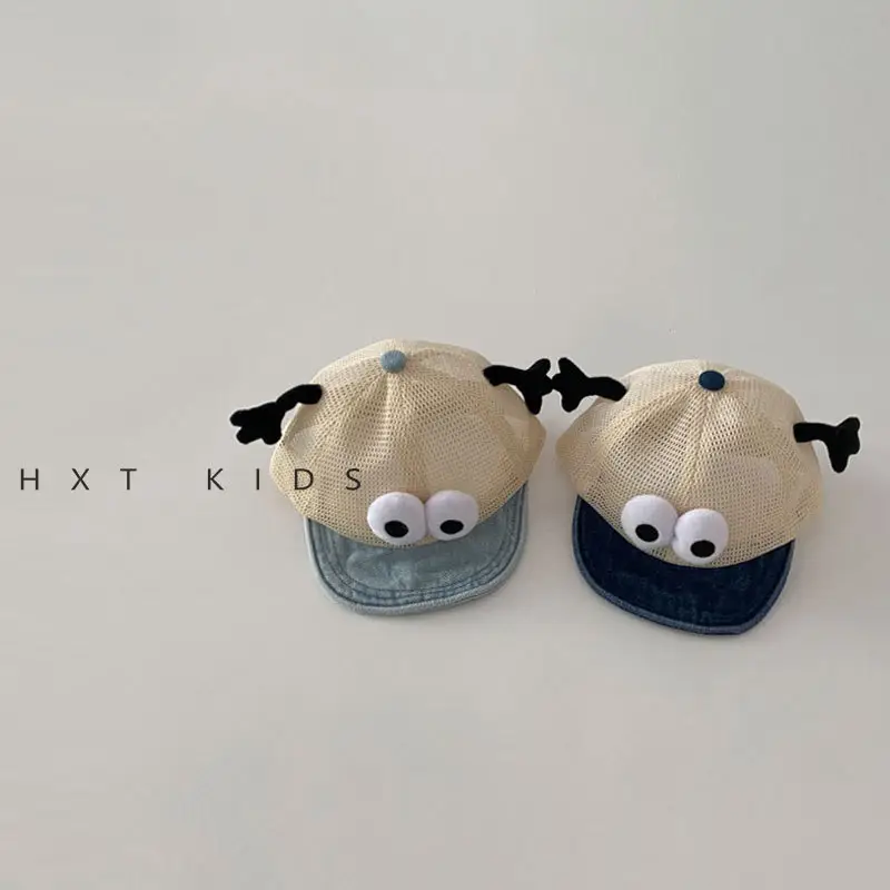 Baby Soft Brim Cap with Big Eyes & Mesh Cap