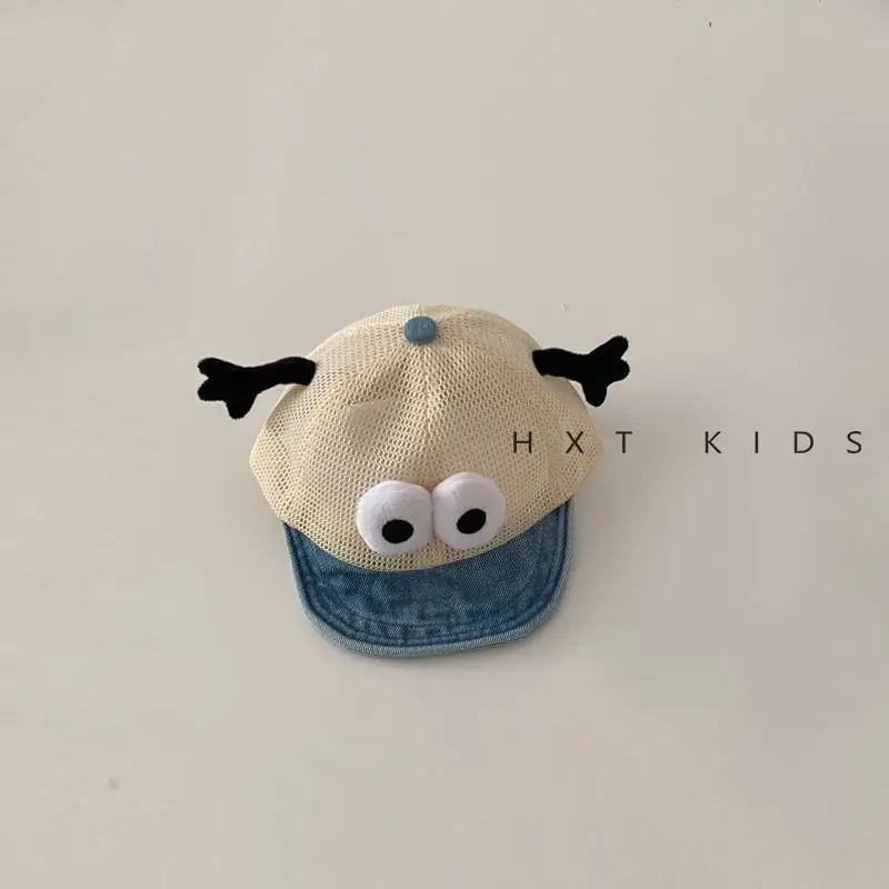 Baby Soft Brim Cap with Big Eyes & Mesh Cap