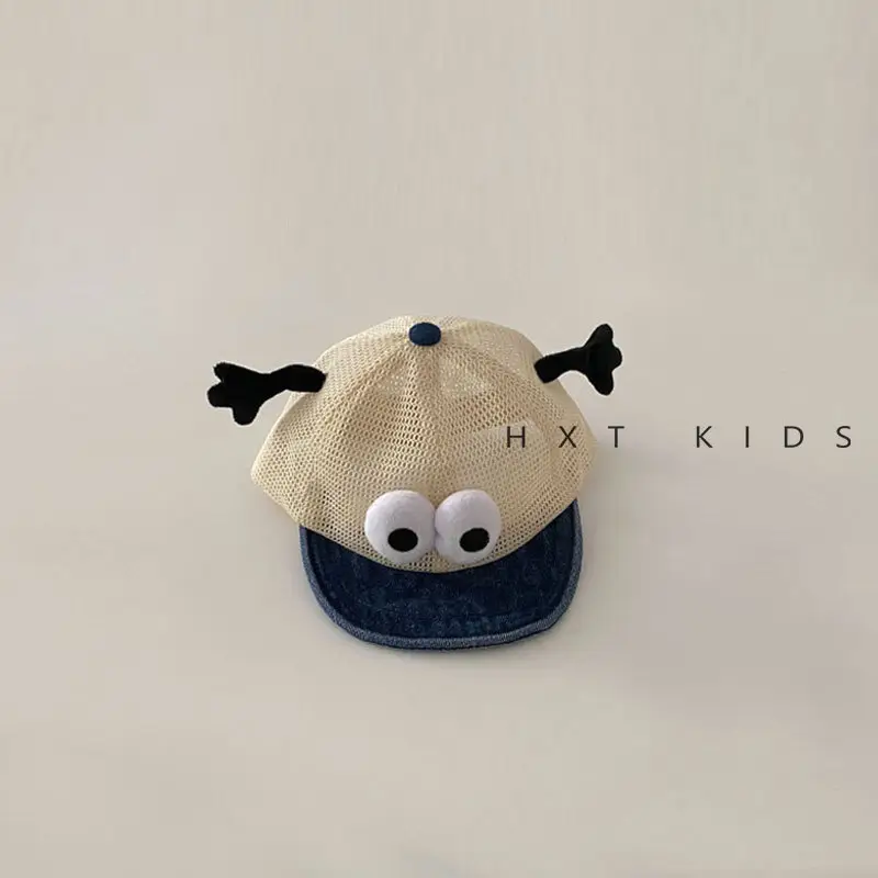 Baby Soft Brim Cap with Big Eyes & Mesh Cap