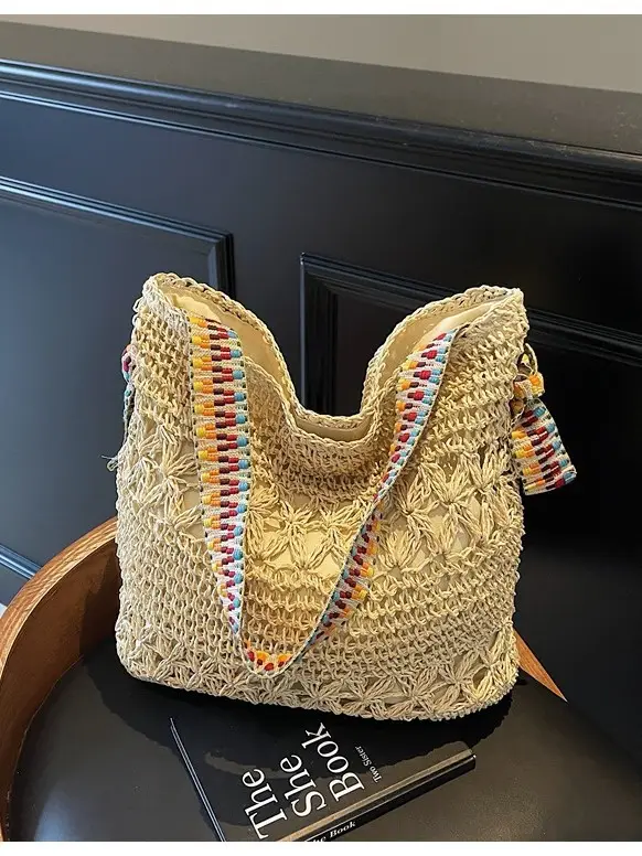 Cross-Border 2025 Straw Bag Large Capacity Lazy Style - Image 7
