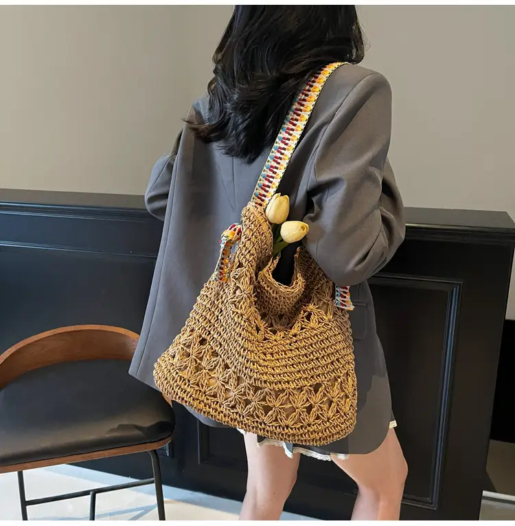 Cross-Border 2025 Straw Bag Large Capacity Lazy Style — feature 10
