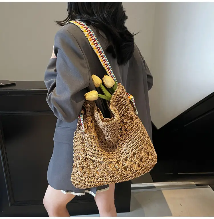 Cross-Border 2025 Straw Bag Large Capacity Lazy Style — feature 11
