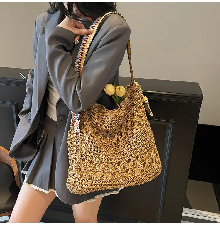 Cross-Border 2025 Straw Bag Large Capacity Lazy Style — feature 13