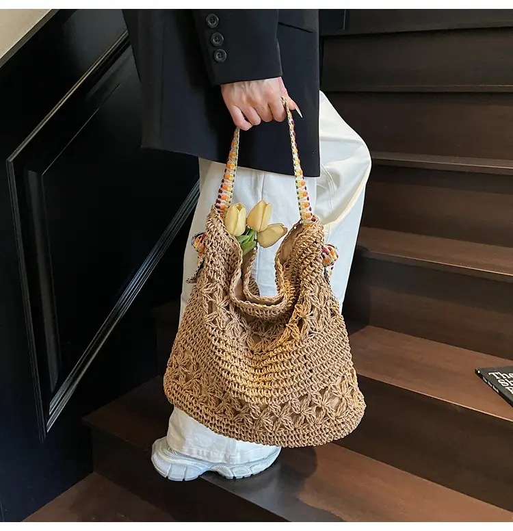 Cross-Border 2025 Straw Bag Large Capacity Lazy Style — feature 15