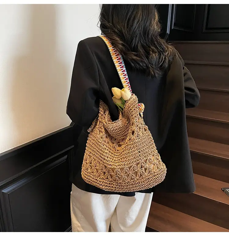 Cross-Border 2025 Straw Bag Large Capacity Lazy Style — feature 21