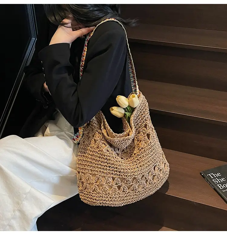 Cross-Border 2025 Straw Bag Large Capacity Lazy Style — feature 25