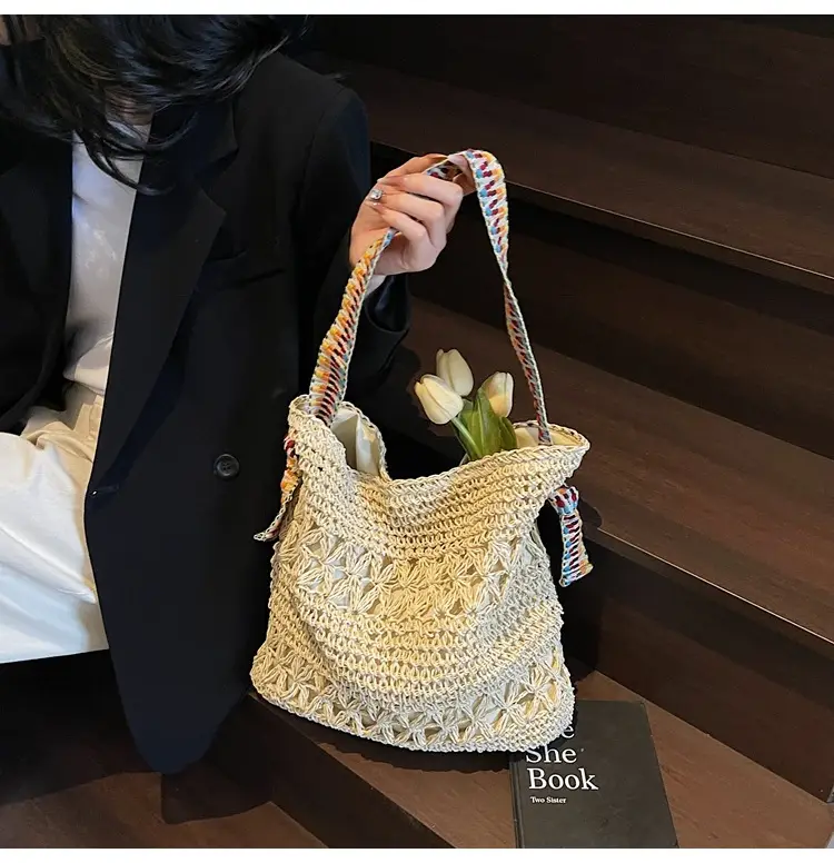 Cross-Border 2025 Straw Bag Large Capacity Lazy Style — feature 27