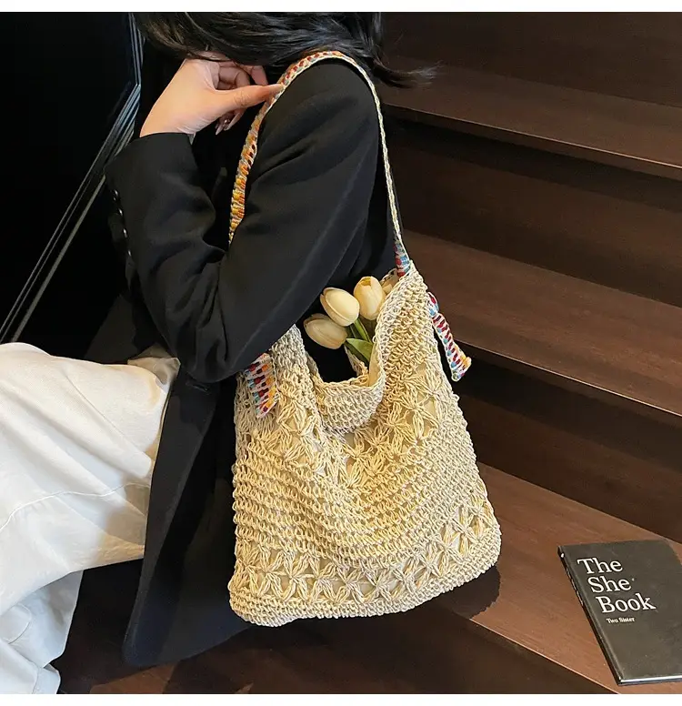 Cross-Border 2025 Straw Bag Large Capacity Lazy Style — feature 28