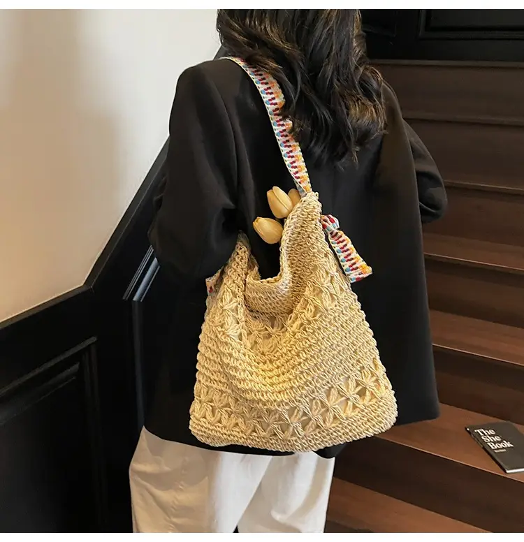 Cross-Border 2025 Straw Bag Large Capacity Lazy Style — feature 30