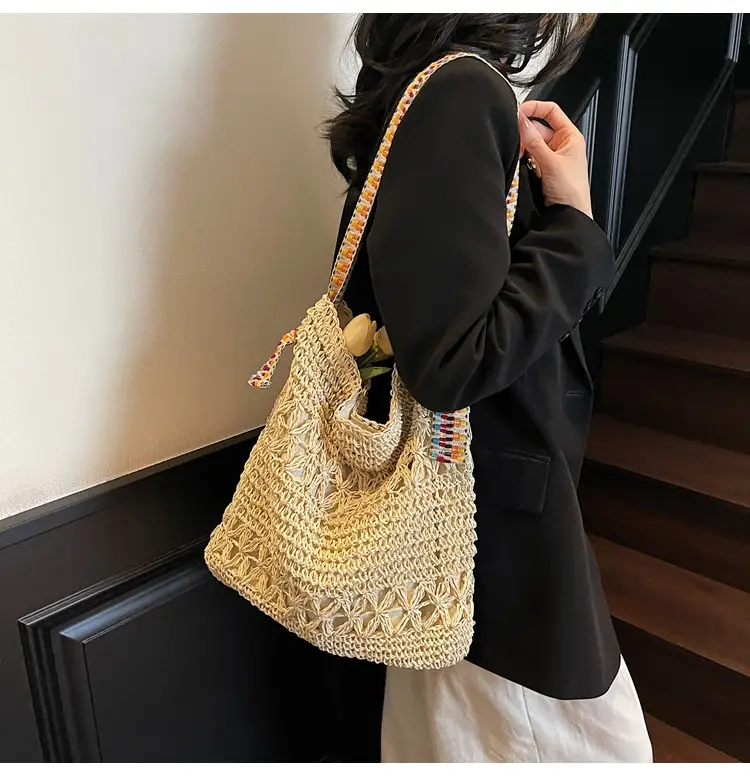 Cross-Border 2025 Straw Bag Large Capacity Lazy Style — feature 34