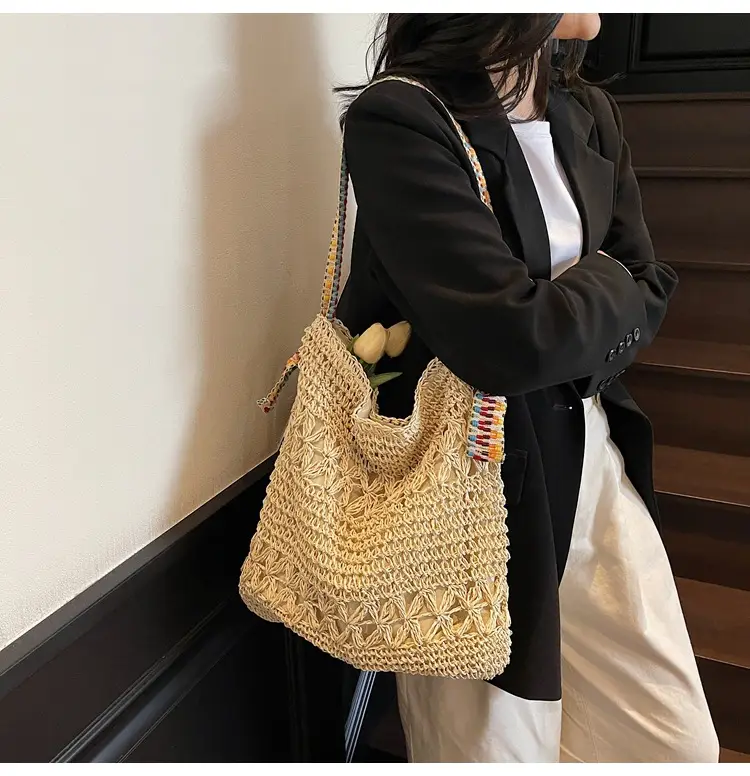 Cross-Border 2025 Straw Bag Large Capacity Lazy Style — feature 35