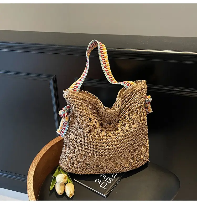 Cross-Border 2025 Straw Bag Large Capacity Lazy Style — feature 36