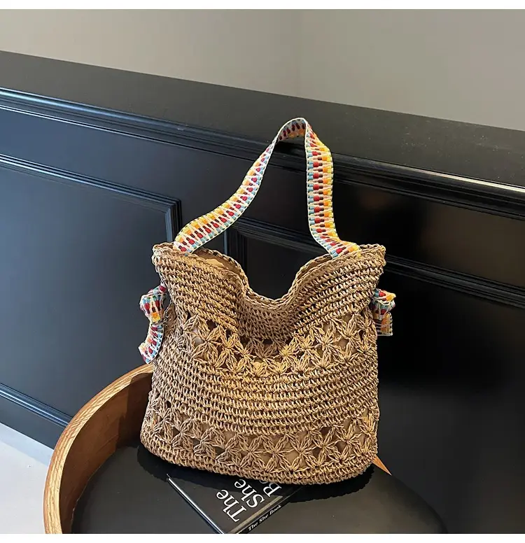 Cross-Border 2025 Straw Bag Large Capacity Lazy Style — feature 37
