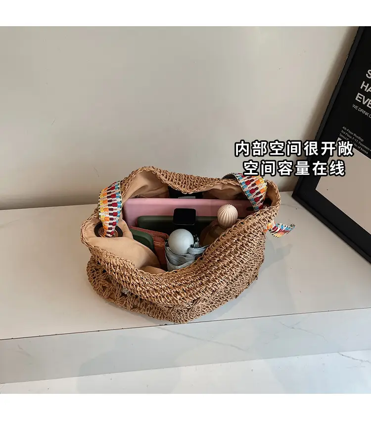 Cross-Border 2025 Straw Bag Large Capacity Lazy Style — feature 7