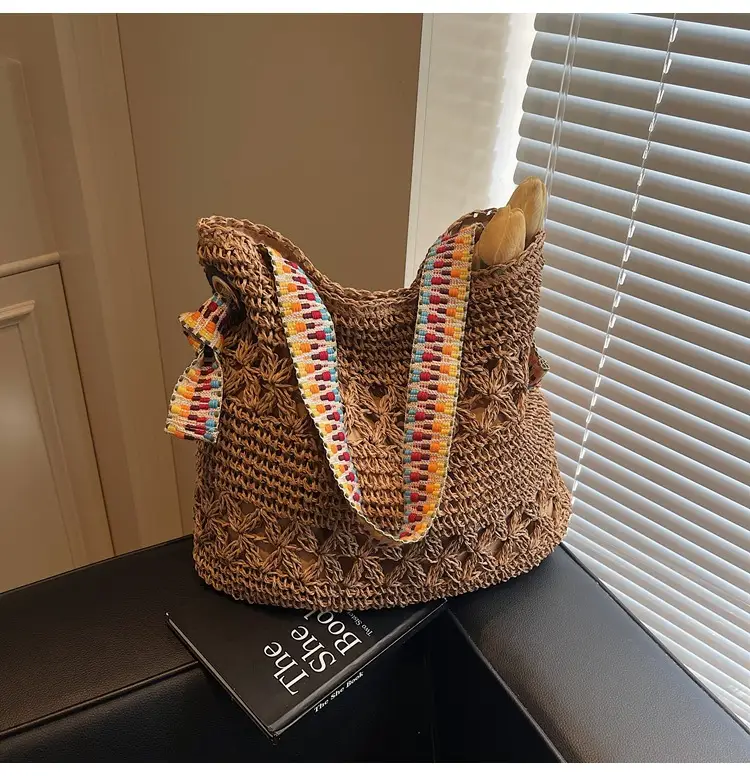 Cross-Border 2025 Straw Bag Large Capacity Lazy Style - Image 2