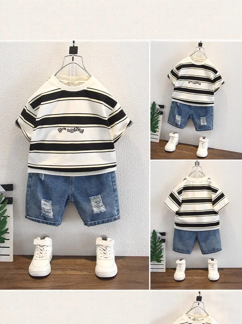 Boys Striped T-Shirt 2026 Summer Wear - Image 3