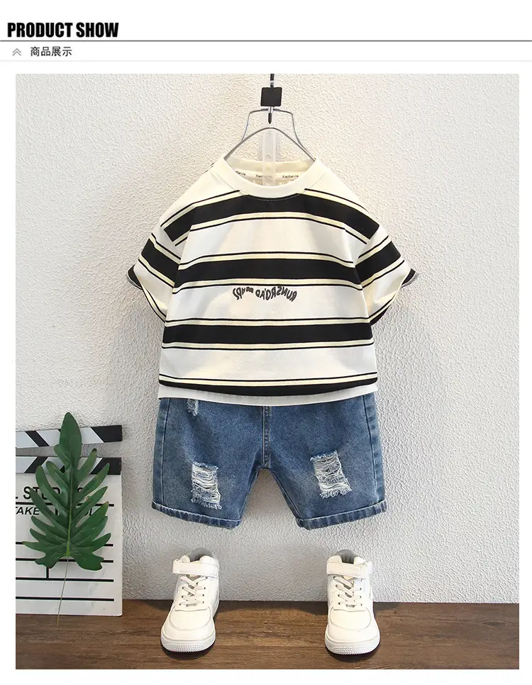 Boys Striped T-Shirt 2026 Summer Wear — feature 6