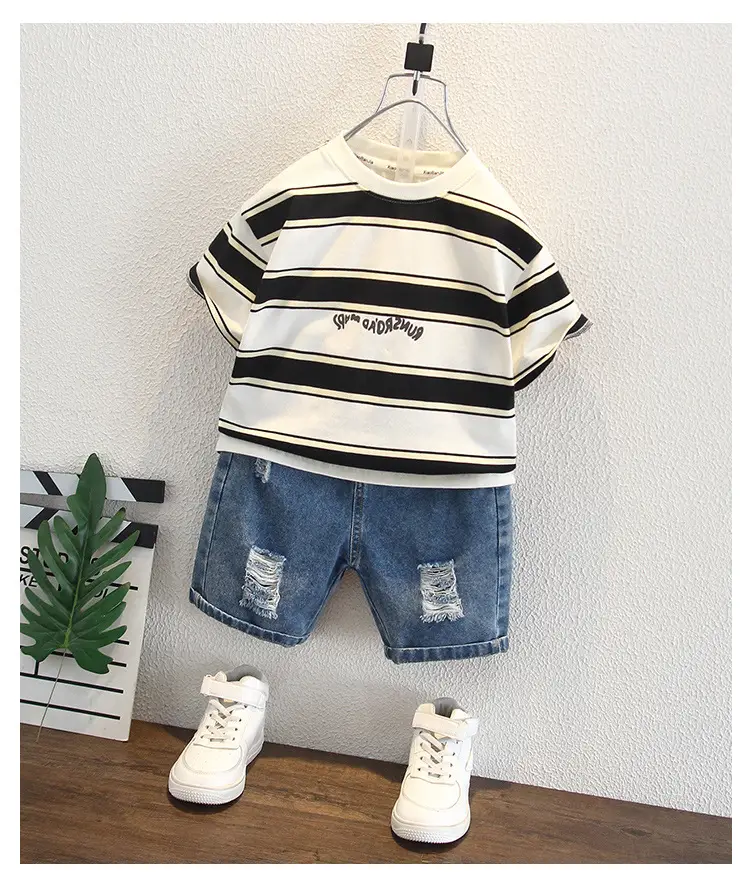 Boys Striped T-Shirt 2026 Summer Wear — feature 7