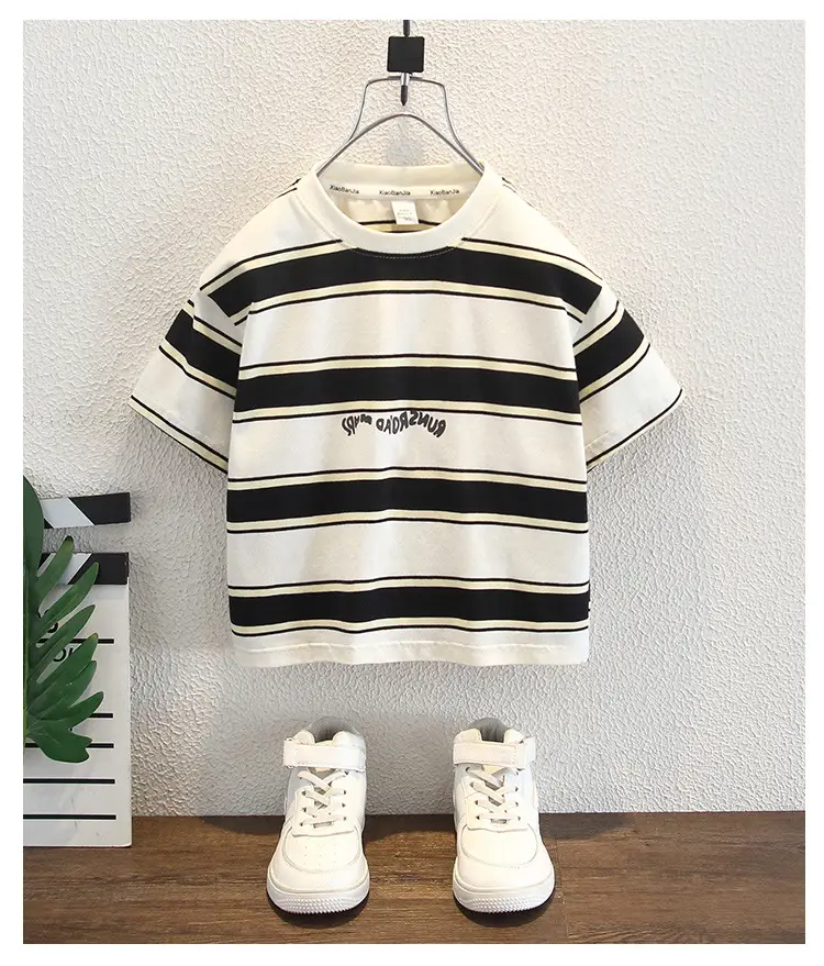 Boys Striped T-Shirt 2026 Summer Wear — feature 9