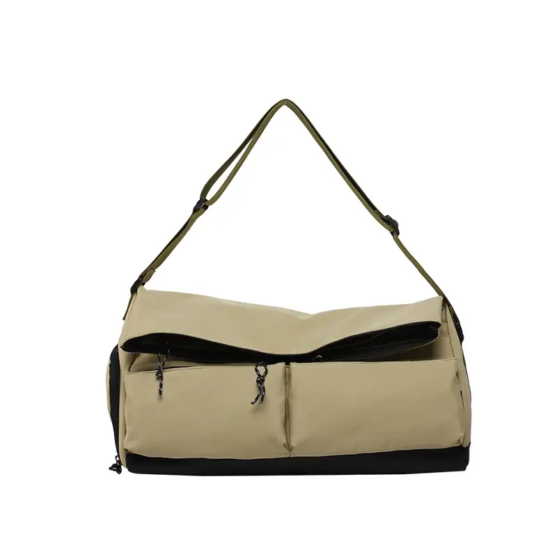 Women Casual Crossbody Bag Beige Olive Green Large Capacity - Image 7